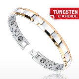 Bracelet en tungstène 05 - Rose et argenté