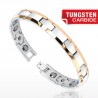 Bracelet en tungstène 05 - Rose et argenté