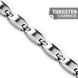 Bracelet en tungstène 09 - Fin argenté