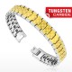 Bracelet en tungstène 10 - Gold-IP pavé