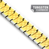 Bracelet en tungstène 10 - Gold-IP pavé