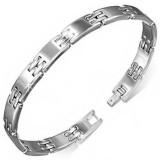 Bracelet en tungstène 12 - Fin argenté