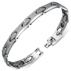 Bracelet en tungstène 15 - Argenté