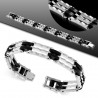 Bracelet en acier 13 - Noit et gris