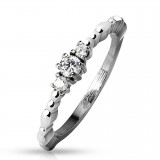 Bague fine trois zircones (20)
