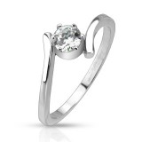 Bague zircone rond transparent (28)