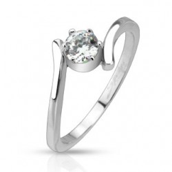 Bague zircone rond transparent (28)
