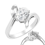 Bague zircone ovale transparent (36)