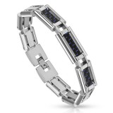 Bracelet en acier 35 - Fibre de carbone