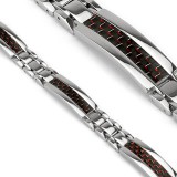 Bracelet en acier 35 - Fibre de carbone