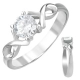 Bague zircone entouré de deux noeuds papillons (44)