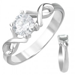 Bague zircone entouré de deux noeuds papillons (44)