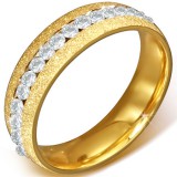 Bague ligne de zircones satin gold-ip (46)
