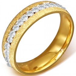 Bague ligne de zircones satin gold-ip (46)