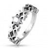 Bague masculine zircone transparent (90)