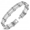 Bracelet en acier 51 - Deux lignes grises