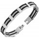 Bracelet en acier 61 - Deux lignes noires