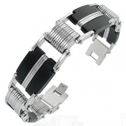 Bracelet en acier 65 - Grosses mailles