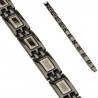 Bracelet en acier 71 - Black-line lignes Grecques