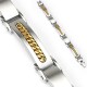 Bracelet en acier 76 - Chaine gold-IP