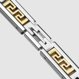 Bracelet en acier 74 - Signes Grecques en Gold-IP