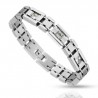 Bracelet en acier 77 - Zircones