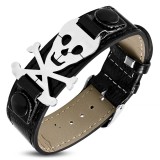Bracelet vinyle 04 - Black tête de mort