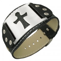 Bracelet vinyle 05 - Croix