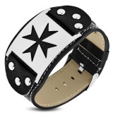 Bracelet vinyle 07 - Croix de malte