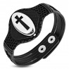 Bracelet vinyle 14 - Croix
