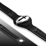 Bracelet vinyle 14 - Croix