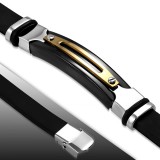 Bracelet prestige 01 - Caoutchouc et acier