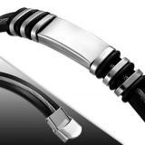 Bracelet prestige 05 - Caoutchouc et acier