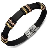 Bracelet prestige 09 - Caoutchouc et acier