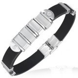 Bracelet prestige 17 - Caoutchouc et acier