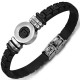 Bracelet prestige 18 - Caoutchouc et acier rond deluxe