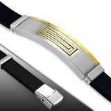 Bracelet prestige 30 - Caoutchouc et acier