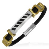 Bracelet prestige 34 - Caoutchouc et acier