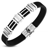 Bracelet prestige 35 - Caoutchouc et acier