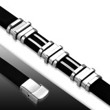 Bracelet prestige 35 - Caoutchouc et acier