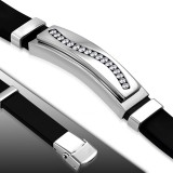Bracelet prestige 38 - Caoutchouc et acier