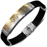 Bracelet prestige 40 - Caoutchouc et acier vagues