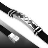 Bracelet prestige 44 - Caoutchouc et acier