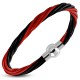 Bracelet fermeture magnétique 02 - Noir et rouge