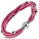 Bracelet fermeture magnétique 13 - Rose Plusieurs tours perles