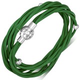 Bracelet fermeture magnétique 18 - Vert Plusieurs tours perles