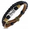 Bracelet en cuir deluxe 25 - Cylindre central
