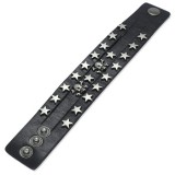 Bracelet gothique 02 - Têtes de mort avec étoiles