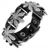 Bracelet gothique 06 - Noir cannabis