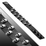 Bracelet gothique 11 - Deux tours avec têtes de mort
